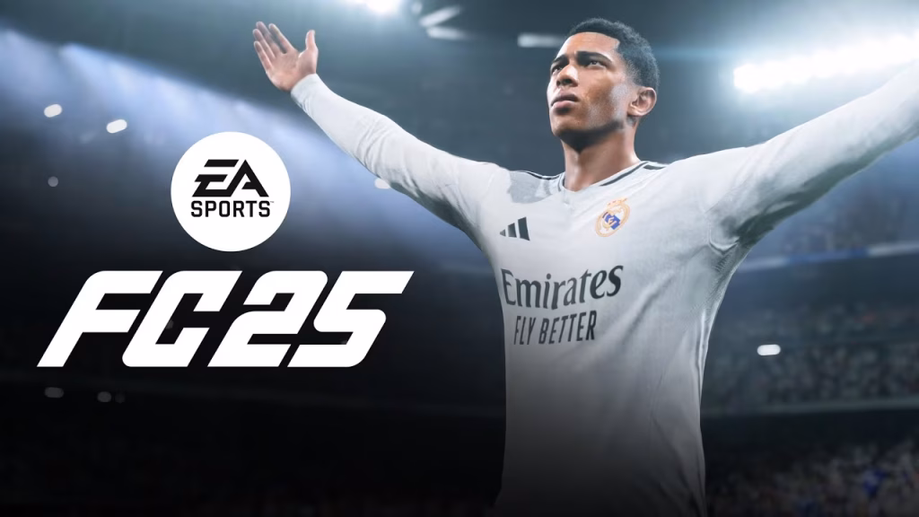 Aksi pemain FIFA 25 di lapangan sepakbola virtual