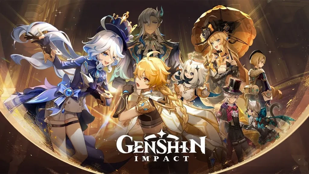 Karakter Genshin Impact menjelajahi dunia Dawn of Teyvat