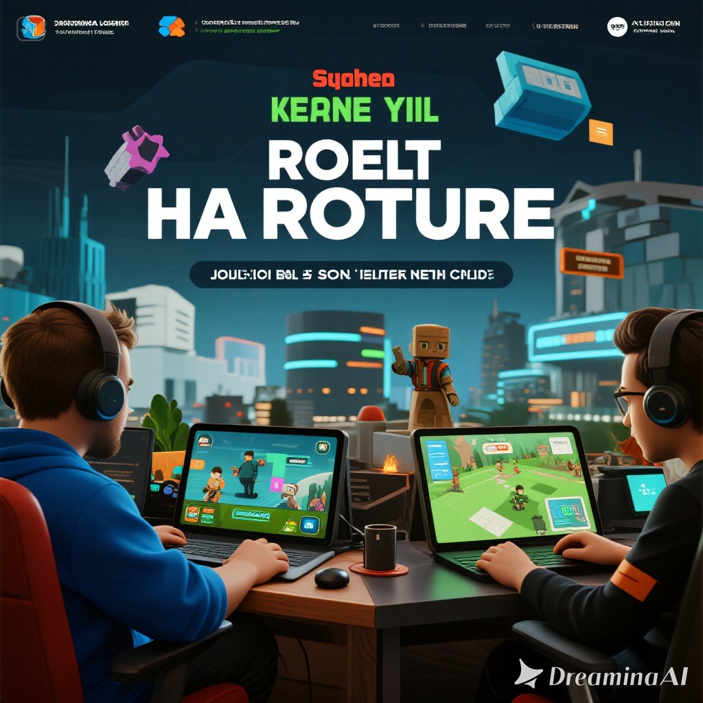 Ilustrasi anak-anak dan remaja bermain game Islami edukatif dengan suasana ceria.