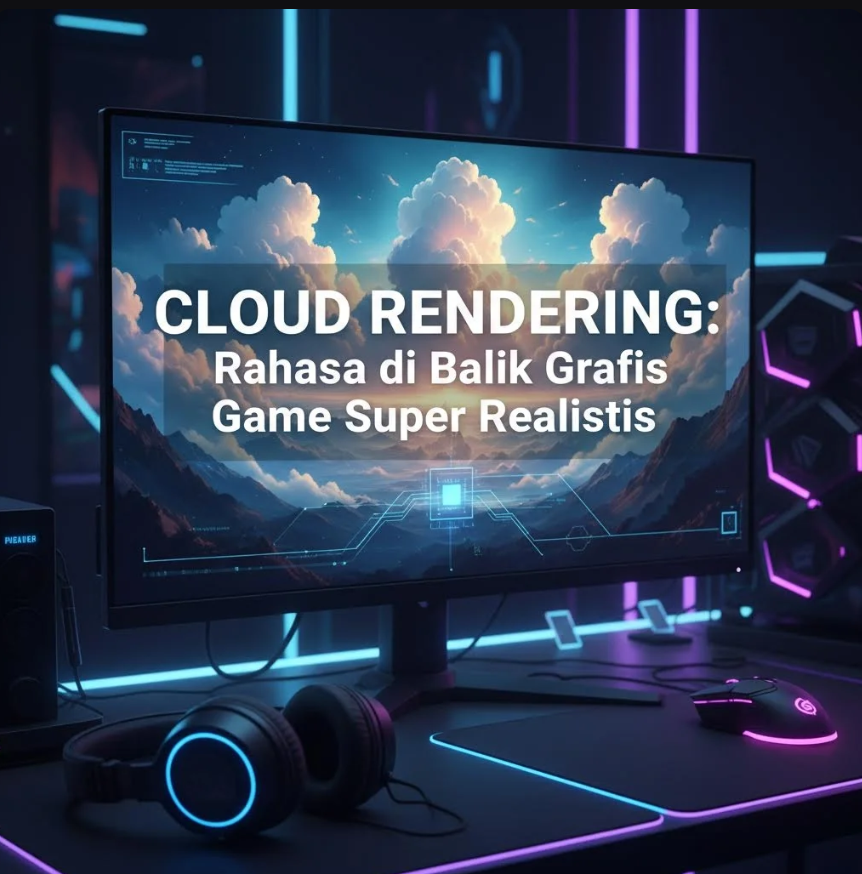 Server cloud rendering menghasilkan visual game realistis dengan kualitas sinematik.