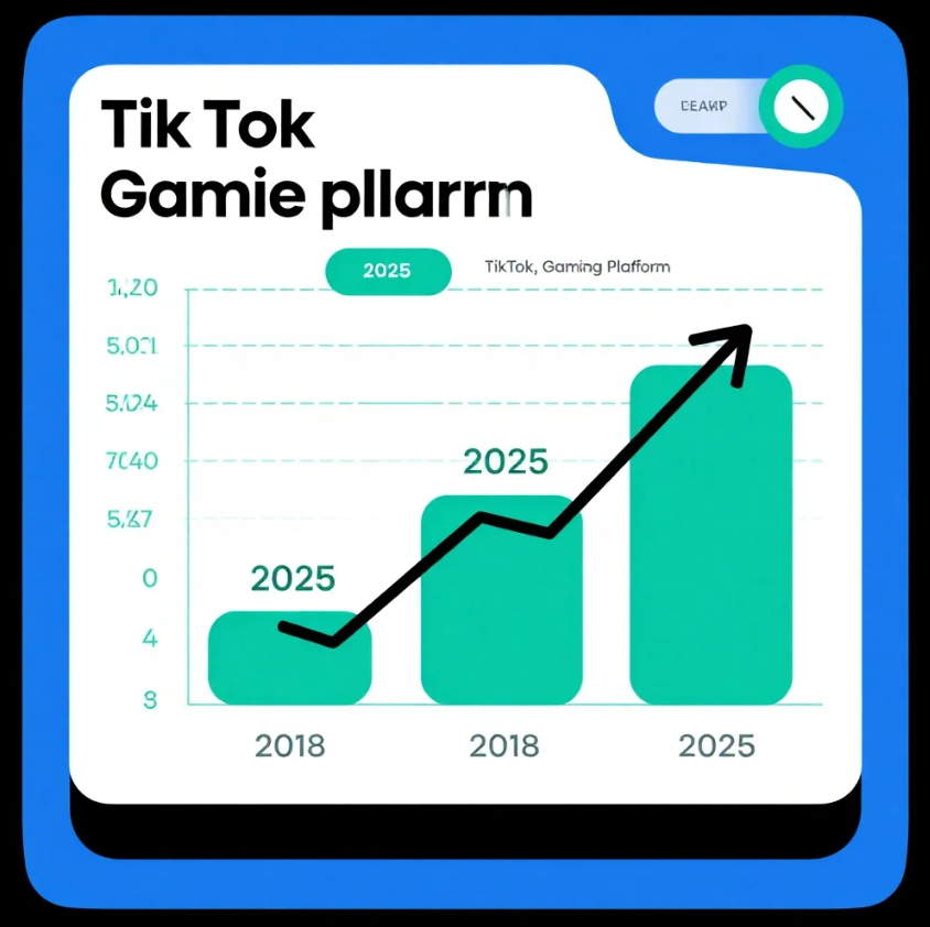 Ilustrasi gamer sedang live streaming melalui TikTok dengan tampilan interaktif modern