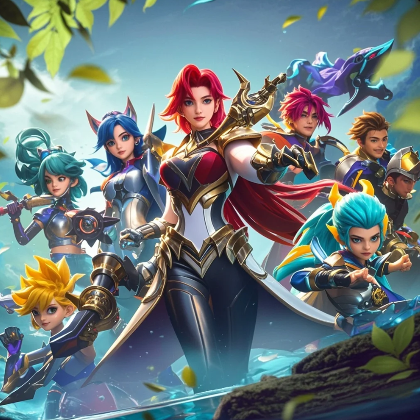 Ilustrasi hero Mobile Legends sedang bertarung di arena, menampilkan karakter yang sulit dikuasai